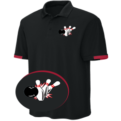 Thunder Pins Men's Performance Sports Bowling Polo