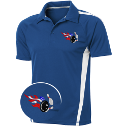 "Patriot Pin Striker" ~ Premium USA Bowling Embroidered Polo Shirt