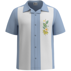 The Oahu Mid-Century Retro Hawaiian Bowling Shirt