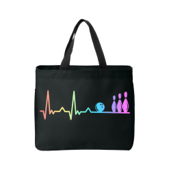 "I Love Bowling" Personalized Retro Bowling Tote