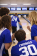 Team Photo of high school bowling jersey in custom school colors featuring a large printed mascot and player name.
