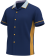 “USA Navy Classic” – Custom Navy & Gold Sublimated Jersey Button Down Bowling Shirt | Add Name & Logo