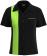 Women's Vintage Black & Lime Green Bowling Shirt - Soft Polyester, USA Made