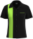 Retro Classic Style: Women’s "Shock" Black and Lime Bowling Shirt