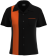 Women's Black & Orange Retro Bowling Shirt - Eye-Catching Team Uniform