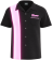 Custom Neon Pink Cosmic Bowling Shirt with UV Reactive Glow Print and Team Name