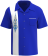 Royal Blue Biker Motorcycle Shirt with White Contrast Panel - Made in USA