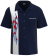 Flame N Hot ~ Red, White & Blue Bowling Shirt