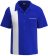 Blue Moon ~ Men's Royal Blue Retro Bowling Shirt with White Panel 
