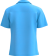 Back view of a women's turquoise bowling shirt showing a blank, solid blue back perfect for adding team names, player numbers, or custom logos.