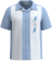 BLUE-SUEDE - IRREGULAR - Discounted Retro Blue Bowling Shirt