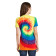 "Swirls" : Ladies V-Neck Tie Dye T-Shirt