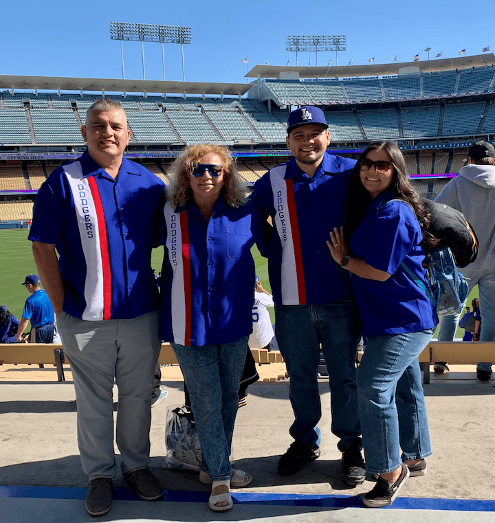 dodger stadium family bowling shirts