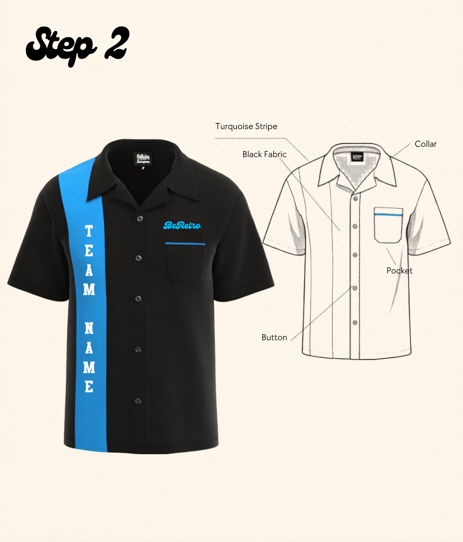 Step 2: Contact in-house designer Susan for your custom bowling shirt mock-up